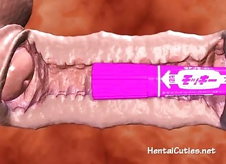 Vue interne d'un vagin manga