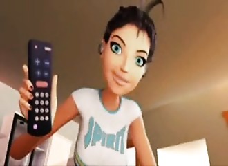 Masturbation féminine en version animation pour adultes